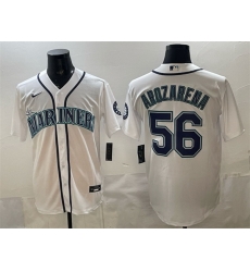 Men Seattle Mariners 56 Randy Arozarena White Cool Base Stitched Baseball Jersey Men Seattle Mariners 56 Randy Arozarena White Cool Base Stitched Baseball Jersey