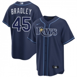 Men Tampa Bay Rays 45 Taj Bradley Navy Cool Base Stitched Baseball Jersey