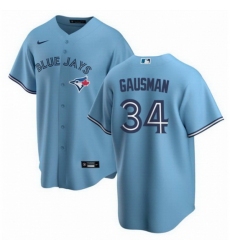 Men Toronto Blue Jays 34 Kevin Gausman Light Blue Cool Base Stitched Baseball Jersey