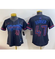 Women Toronto Blue Jays 47 Addison Barger Navy 2024 City Connect Limited Stitched Baseball Jersey 28Run Small 29