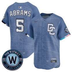 Men Washington Nationals 5 CJ Abrams Blue 2025 City Connect Limited Stitched Baseball Jersey