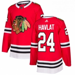 Mens Adidas Chicago Blackhawks 24 Martin Havlat Premier Red Home NHL Jersey 