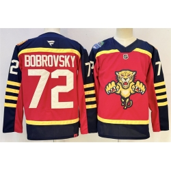 Men Florida Panthers 72 Sergei Bobrovsky Red 2026 2026 Winter Classic Stitched Hockey Jersey