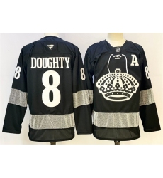 Men Los Angeles Kings 8 Drew Doughty Black With A Patch Alternate Stitched Hockey Jersey Men Los Angeles Kings 8 Drew Doughty Black With A Patch Alternate Stitched Hockey Jersey
