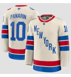 Men New York Rangers 10 Artemi Panarin Beige 2026 Winter Classic Stitched Hockey Jersey