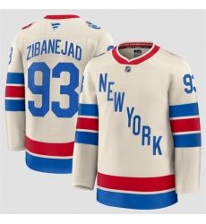 Men New York Rangers 93 Mika Zibanejad Beige 2026 Winter Classic Stitched Hockey Jersey