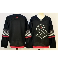 Men Seattle Kraken Blank Black Alternate Stitched Hockey Jersey