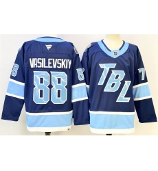 Men Tampa Bay Lightning 88 Andrei Vasilevskiy Blue 2026 Stadium Series Stitched Jersey