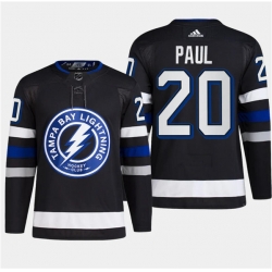 Men's Tampa Bay Lightning #20 Nicholas Paul Black 2024 Stadium Series Stitched Jersey