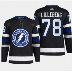 Men's Tampa Bay Lightning #78 Emil Martinsen Lilleberg Black 2024 Stadium Series Stitched Jersey