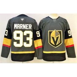 Men Vegas Golden Knights 93 Mitch Marner Grey 2024 25 Stitched Hockey Jersey