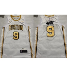 Men Boston Celtics 9 Derrick White White 2025 26 City Edition Stitched Basketball Jersey