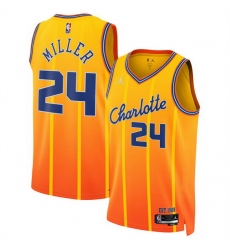Men Charlotte Hornets 24 Brandon Miller Orange 2025 26 City Edition Stitched Basketball Jersey Men Charlotte Hornets 24 Brandon Miller Orange 2025 26 City Edition Stitched Basketball Jersey
