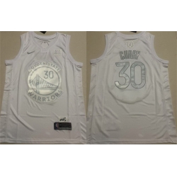 Men Golden State Warriors 30 Stephen Curry White Stitched Basketball Jersey