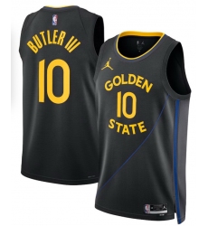 Men Golden State Warriors Jimmy Butler III #10 Jordan Swingman City Edition Black Jersey