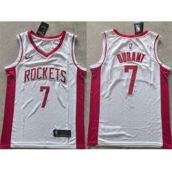 Men Houston Rockets 7 Kevin Durant White 2025 Association Edition Stitched Jersey