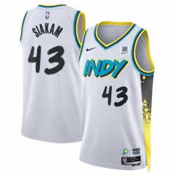 Men Indiana Pacers 43 Pascal Siakam White 2024 25 City Edition Stitched Basketball Jersey