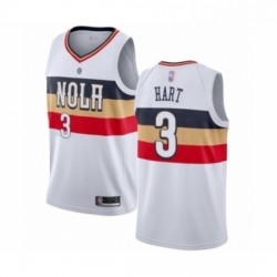 Womens New Orleans Pelicans 3 Josh Hart White Swingman Jersey Earned Edition 