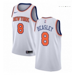 Mens Nike New York Knicks 8 Michael Beasley Swingman White NBA Jersey Association Edition 
