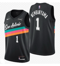 Men San Antonio Spurs 1 Victor Wembanyama 2021 Nike City Edition Stitched Basketball Jersey Men San Antonio Spurs 1 Victor Wembanyama 2021 Nike City Edition Stitched Basketball Jersey