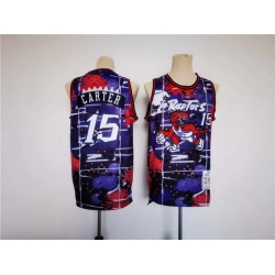 Men Toronto Raptors 15 Vince Carter Purple Throwback Stitched Jersey