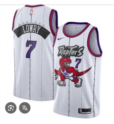 Men Toronto Raptors 7 LOWRY White Classic Edition Stitched Basketball Jersey