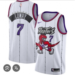 Men Toronto Raptors 7 LOWRY White Classic Edition Stitched Basketball Jersey