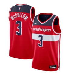 Men Washington Wizards 3 CJ McCollum Red Icon Edition Stitched Basketball Jersey