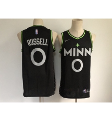 Men Minnesota Timberwolves 0 D 27Angelo Russell Black 2021 Nike City Edition Swingman Stitched NBA Jersey