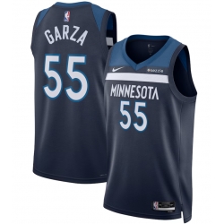 Men Nike Luka Garza Navy Minnesota Timberwolves Swingman Badge Jersey Icon Edition