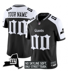 Men Women youth New York Giants Custom Alternate Black Gothic Theme Limited Jersey