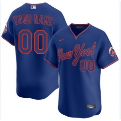 Men Women Youth New York Mets Active Player Custom Royal Premier Limited Stitched Baseball Jersey
