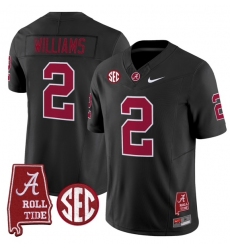 Men Nike Ryan Williams Black #2 Alabama Jersey