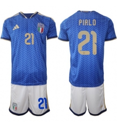 Italy Home Blue Soccer Jersey 0020