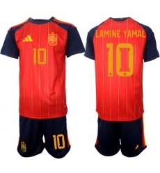 Spain 2026 FIFA World Cup Soccer Jersey Red #10 LAMINE YAMAL