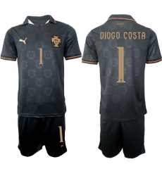 Portugal 2026 FIFA World Cup Soccer Jersey Black #1 DIOGO COSTA Portugal 2026 FIFA World Cup Soccer Jersey Black #1 DIOGO COSTA
