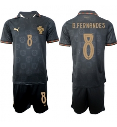 Portugal 2026 FIFA World Cup Soccer Jersey Black #8 B.FERNANDES Portugal 2026 FIFA World Cup Soccer Jersey Black #8 B.FERNANDES