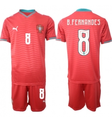 Portugal 2026 FIFA World Cup Soccer Jersey Red #8 B.FERNANDES Portugal 2026 FIFA World Cup Soccer Jersey Red #8 B.FERNANDES