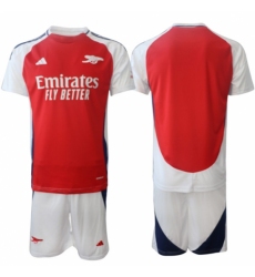 Men Arsenal FC Blank 2024 Red Home Soccer Jersey Suit