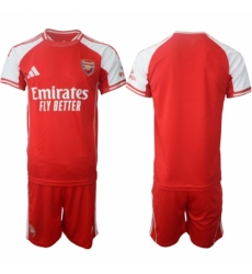 Men Arsenal FC Blank Red 2025 Home Soccer Jersey Suit