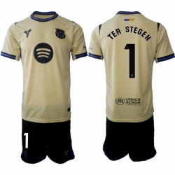 Men FC Barcelona 2026 Soccer Jerseys Beige #1 TER STEGEN