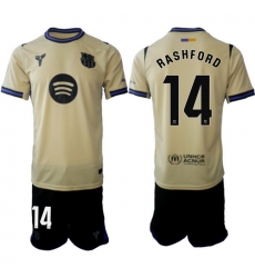 Men FC Barcelona 2026 Soccer Jerseys Beige #14 RASHFORD Men FC Barcelona 2026 Soccer Jerseys Beige #14 RASHFORD