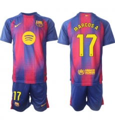 Men FC Barcelona 2026 Soccer Jerseys PinkBlue #17 MARCOSA Men FC Barcelona 2026 Soccer Jerseys PinkBlue #17 MARCOSA