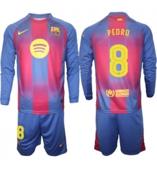 Men FC Barcelona 2026 Soccer Jerseys Red Long #8 PEDRI (2) Men FC Barcelona 2026 Soccer Jerseys Red Long #8 PEDRI (2)