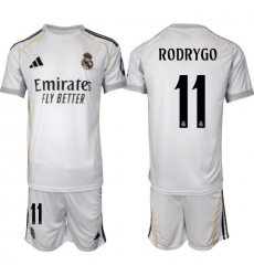 Men Real Madrid 2026 Soccer Jerseys White #11 RODRYGO (2)