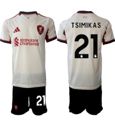 Men Liverpool 2026 Soccer Jerseys Beige #21 TSIMIKAS