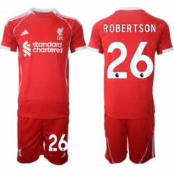 Men Liverpool 26 robertson 2025 Red Home Soccer Jersey Suit