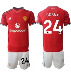 Men Manchester United 2026 Soccer Jerseys Red #24 ONANA