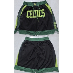 Men Boston Celtics Black Shorts