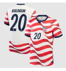 Folarin Balogun USMNT Nike 2026 Home Stadium Replica Jersey White